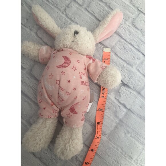 9” Nat & Jules Jammie Pals Pink Bunny Rabbit Plush Love You to the Moon and Back - Picture 5 of 5